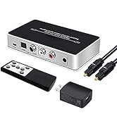 Dingsun Digital to Analog Audio Converter Optical to Analog Converter with IR Remote, DAC Convert...