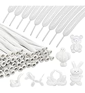 100Pcs 260 Balloons White Long Balloons for Balloon Garland Thickening Skinny Latex Twisting Ball...
