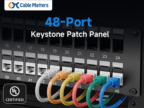The Cable Matters 24-Port Keystone Blank Patch Panel