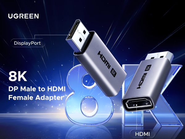 8K DP Male to HDMI Female Adapter