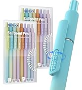 InkSlick 16 Pack Black Pens - 1.0mm Medium Point Ballpoint Pens | Smooth Writing Retractable Blac...