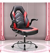 OLIXIS Computer Gaming Desk Chair - Big and Tall Ergonomic Comfy Lumbar Support with Flip-up Armr...