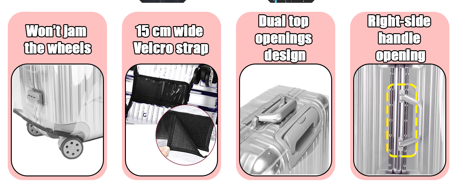 clear suitcase cover
