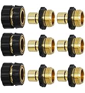 Triumpeek 3/4" Garden Hose Connector, Set of 9 Garden Hose Quick Connect Fittings, Male and Femal...