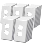BESTTEN Jumbo Duplex Receptacle Outlet Covers, 50 Pack 1-Gang Over-Size 5.5