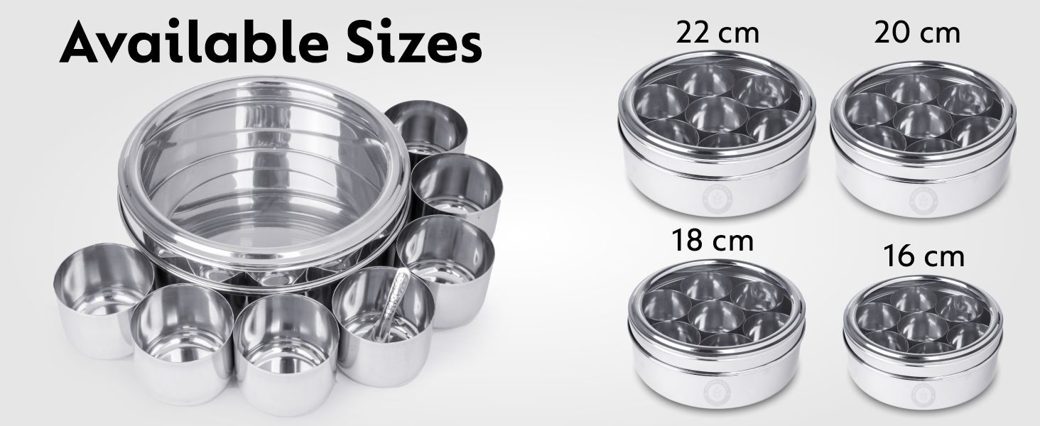 stainless steel spices box