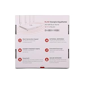 OLAX Scorpio GigaHome AX1800 Dual-Band Wi-Fi 6 Router