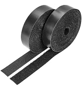 Self-Adhesive Hook and Loop Tape - 15ft x 1 inch Wide - Heavy Duty Sticky Back Tape Fastener - Do...