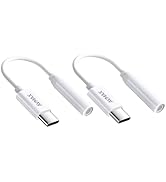 AVMAX USB C to 3.5mm Audio Headphone Adapter HiFi 2 Pack,Type c to Aux Female Cable for 16 15 Plu...