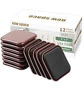 new space 3 Inch Furniture Sliders, 12pcs Sliders for Moving Furniture, Heavy-Duty Furniture Move...