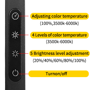 LED table lamp Touch button function