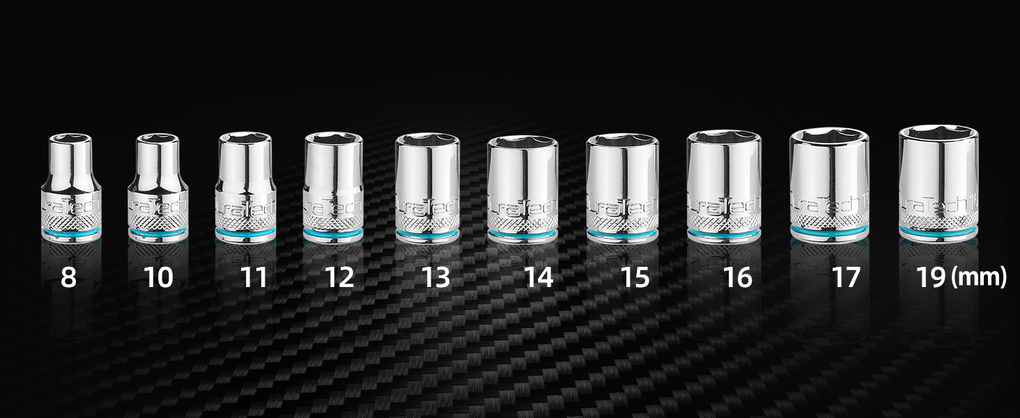 10PCS DRIVE SOCKET SET