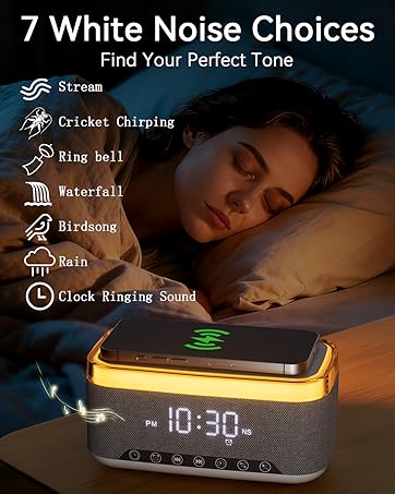 Wireless Charging Alarm Clock Speaker