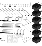 Ultimate 121-Piece Pegboard Hooks Set, Pegboard Accessories with Metal Hooks, Durable Peg Board O...
