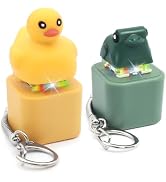 YOXIDALIFE Quacking Duck &amp; Croaking Frog Keyboard Fidget Set - LED Light Animal Clicker Toys with...