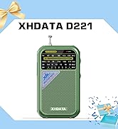 XHDATA D221 NOAA Weather Radio Portable AM FM Shortwave Radio Receiver, 2 AA Battery Operated, Tr...