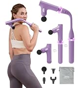 3-in-1 Detachable Massage Gun Deep Tissue with Extension Long Handle | Self back massage, back ma...