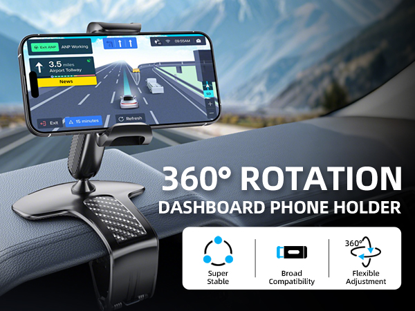universal 360 dashboard phone holder