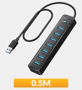 7 Prots USB Hub 3.0 - iDsonix USB 3.0 Hub 5Gbps Splitter Multiport Adapter, USB Hub Extender for ...