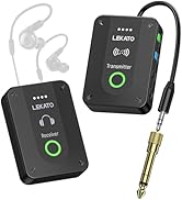 LEKATO Wireless in Ear Monitor System MS-02, Upgraded 2.4G Stereo IEM System Low Latency with Tra...
