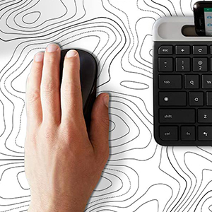 mouse pad mat desk mousepad large gaming xxl xl big extended black white topographic pc computer 