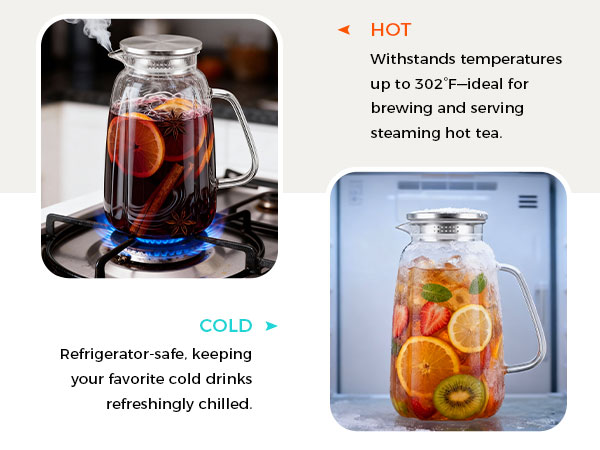 glass pitcher with lid