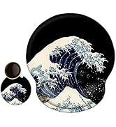 AIMSA Ergonomic Mouse Pad with Wrist Support, Gel Mousepad Non-Slip PU Base Wrist Rest Pad for Ho...