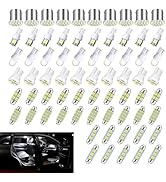 Ferianl 70PCS Dome Light LED Car Interior Bulb Kit Set, 31mm 36mm 41mm T10 Bulbs Interior Replace...