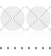 Fan Finger Grill 140mm PC Fan Grill Guard, 2 Pack CPU Case Metal Grill Protector Guard with Screw...
