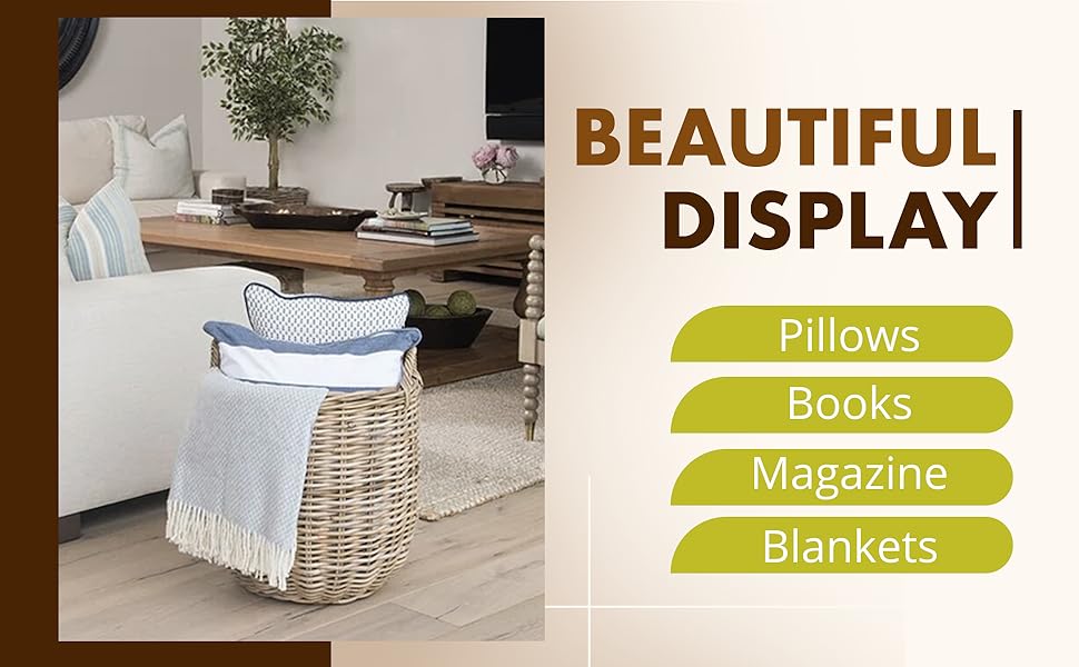 Rattan Kobo Round Storage Basket