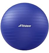 Trideer Extra Thick Yoga Ball Exercise Ball, 5 Sizes Gym Ball, Heavy Duty Ball Chair for Balance,...