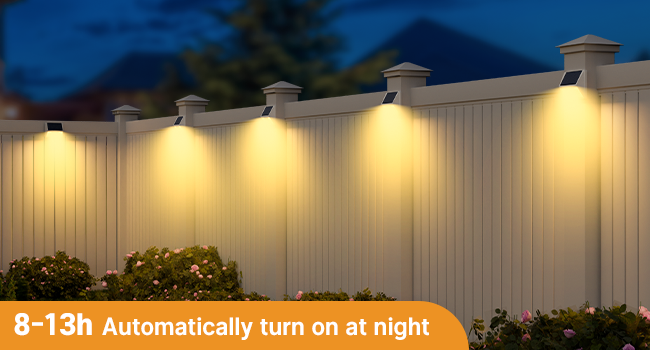 outdoor fence lights solar powered