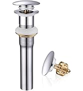 Pop up Sink Drain Stopper for Bathroom Vessel Vanity Sink Art Basin Chrome, Big Cap Without Overf...