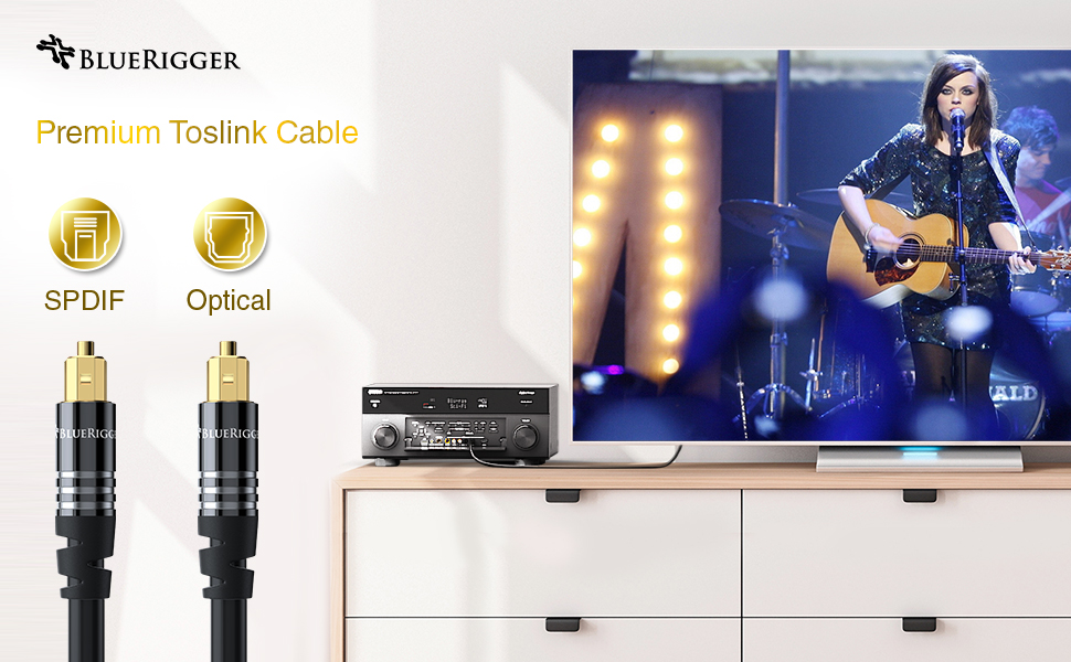 BlueRigger toslink digital optical audio cable toslink optical cable toslink fiber optic cable