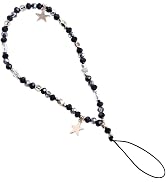 Five-Pointed Star Pendant Beaded Strap - Cute Mobile Phone Strap Detachable Lanyard, Decor and Ce...