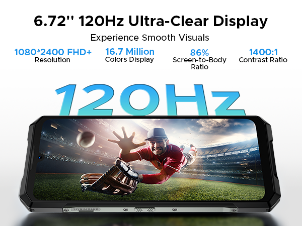6.72''+120 Hz Display