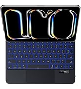 JUQITECH Magic Keyboard Case for iPad Pro 11-inch (M5 2025, M4 2024) with Multi-Touch Trackpad, L...
