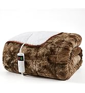 Homemate Heated Weighted Blanket - 50"x60" 10lbs Electric Blanket Fast Heating Heavy Throw Blanke...