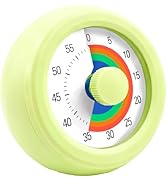 MEPHILIMIA 60 Minute Visual Timer with Silent Operation Visual Countdown Timer Rainbow Disk 60 Mi...