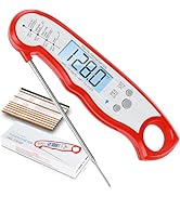 Digital Meat Thermometer, Waterproof Instant Read Food Thermometer for Cooking and Grilling, Kitc...