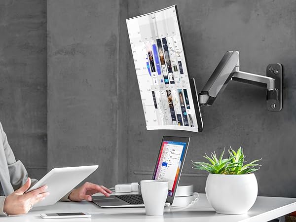 setup up a wall mount in a limited office space