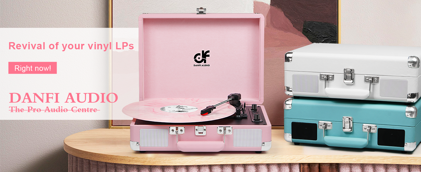 record player pink