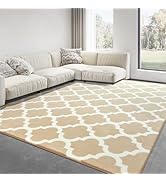 Large Geometric Modern Area Rug for Living Room Bedroom, 6x9 ft Plush Moroccan Bedroom Rugs Kids ...