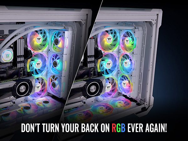 Thermaltake SWAFAN EX12 ARGB PC Cooling Fan - White - Don't turn your back on RGB 