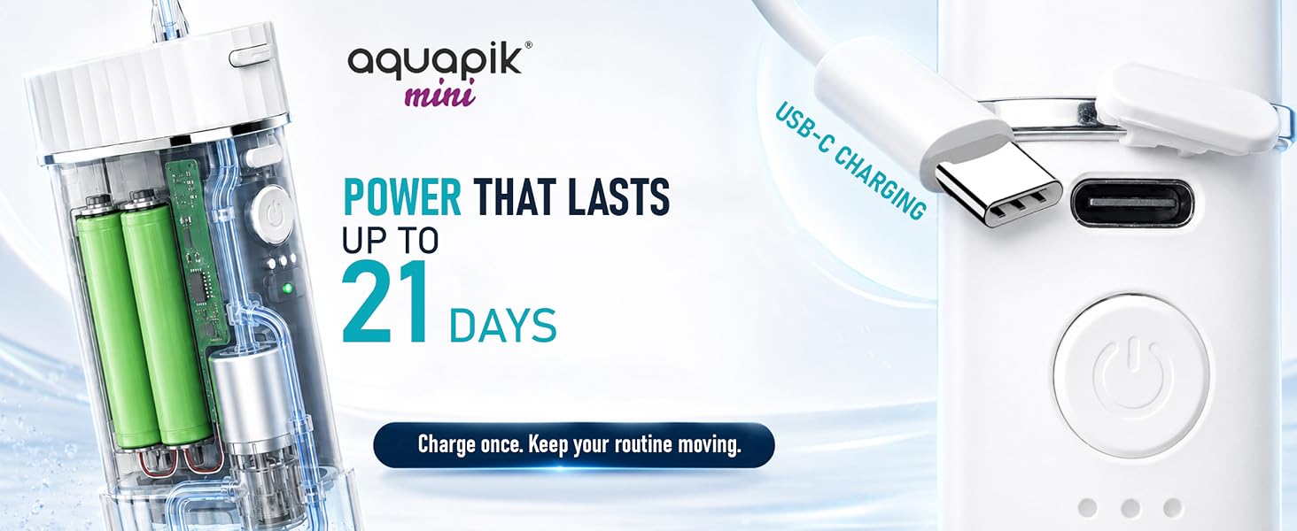 Charge once. Keep your routine moving.