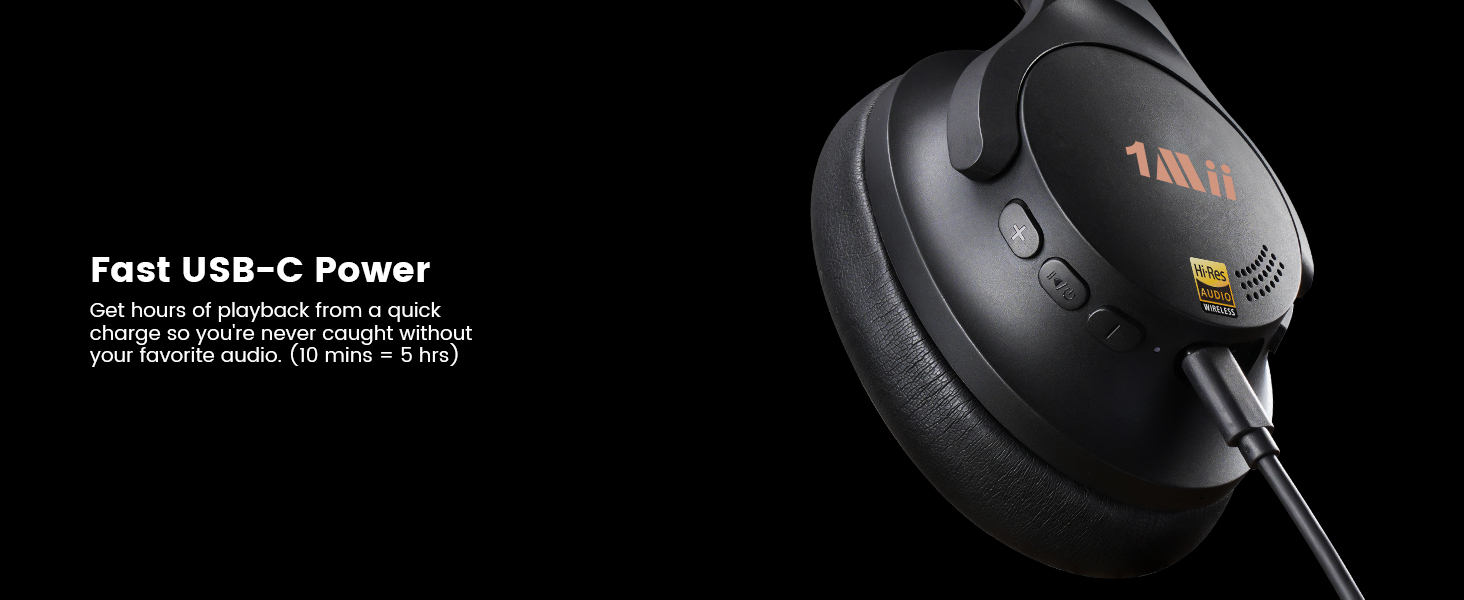 1Mii AI Y8+ Noise Cancelling Headphones Bluetooth 6.0