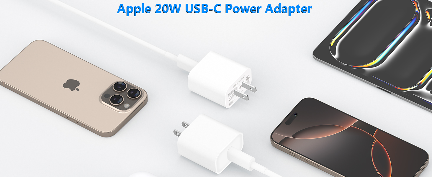Apple MFi Certified 2Pack iPhone Charger Fast Charging 20W USB C Wall Block Type C Charger Chargers