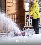 SnapFresh Cordless Snow Shovel, 12 Inch 20V Cordless Snow Shovel with 4000mAh Battery &amp; Fast Char...