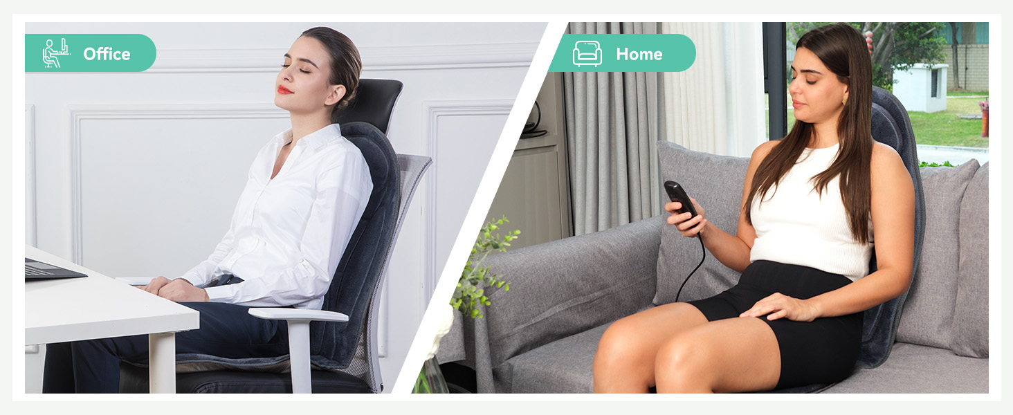 Snailax Back Massage Pad with Vibration Massage and Soothing Heat