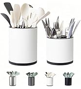 LIBODOUR Utensil Holder,Extra Large Utensil Holder for Kitchen Counter, Silverware Organizer, Sta...